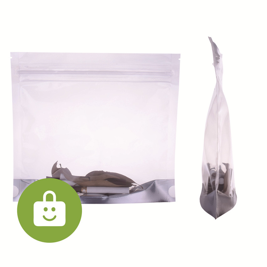 Logotipo personalizado Laminada biodegradable bolsas resellables impresión Bolsa transparente con cremallera resistente a los niños