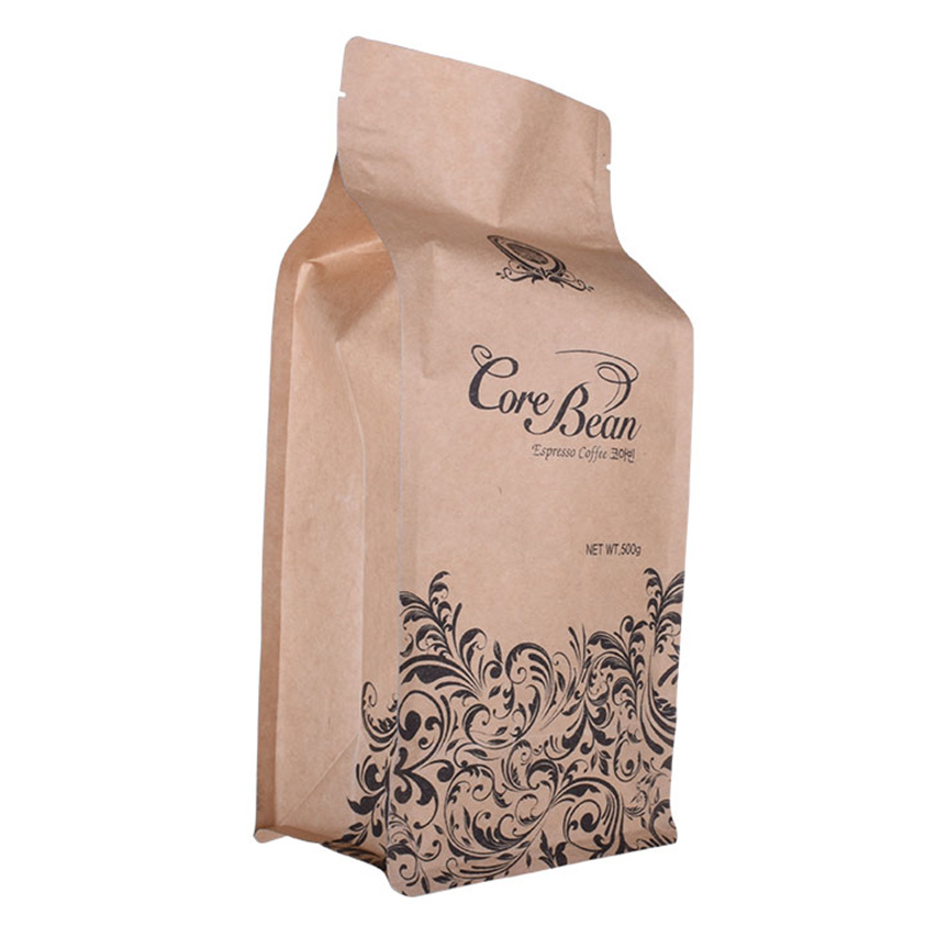 Embalaje de alimentos impermeable de resaltable Biodegradable bolsas de café de papel resellable biodegradable