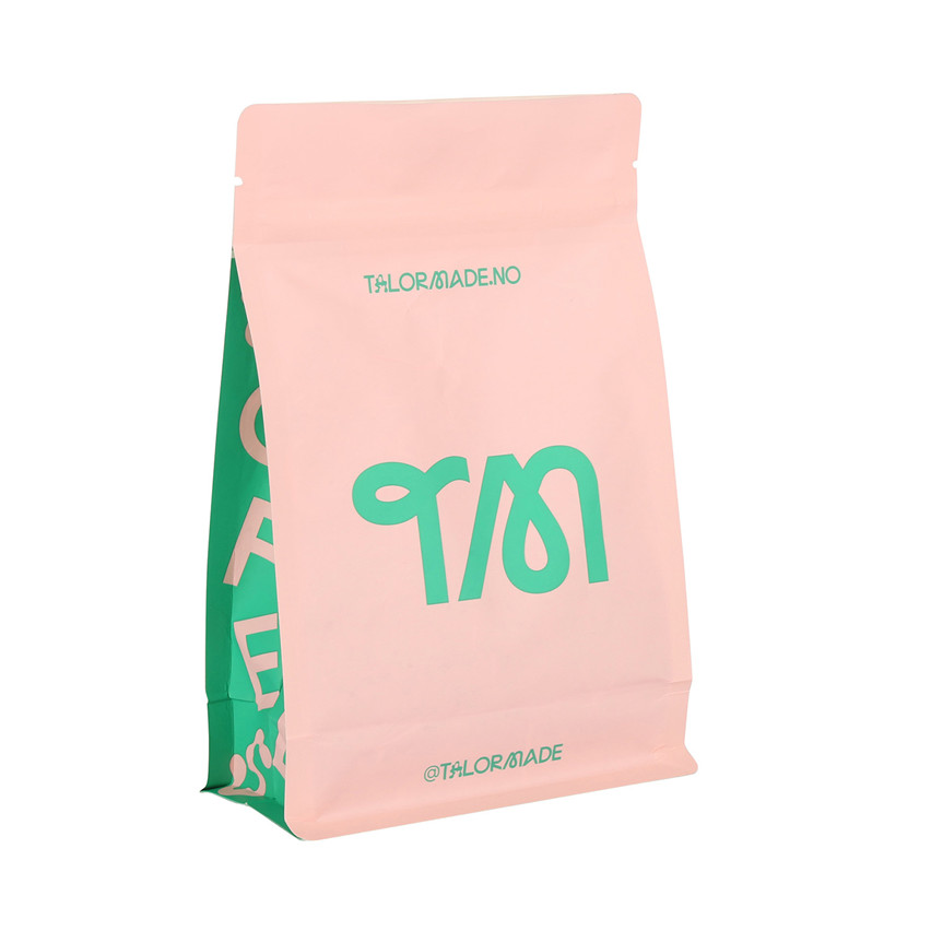 Bolsas de café de fondo plano compostable de logotipo personalizado