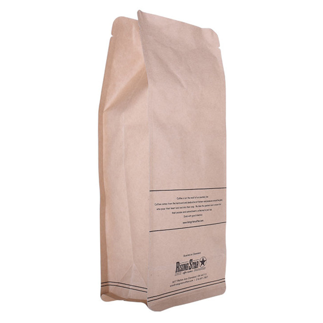 Bolsa de papel reciclable Brown impresa personalizada de Resealabele