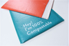 Impresión personalizada bolsas de correo reciclables con aleta