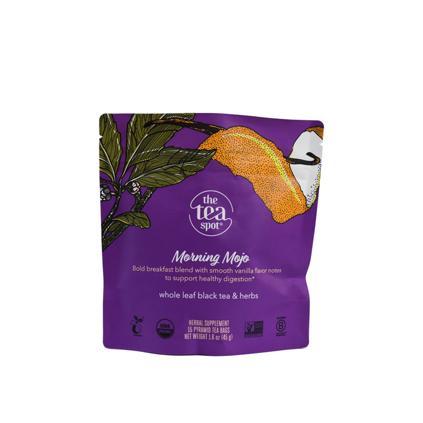 Impresión personalizada de excelente calidad Sostenible Stand Up Tea Packaging Fabricantes 