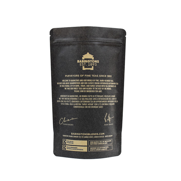 Diseño personalizado de embalaje sostenible Bolsa de té ecológica con logotipo