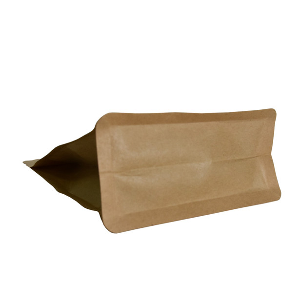 Embalaje de cremallera de fondo plano compostable biodegradable sellado por calor de alta calidad