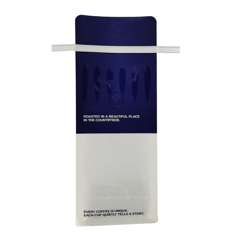 Bolsas de envasado de café de fondo plano compostable biodegradable con corbata de hojalata al por mayor