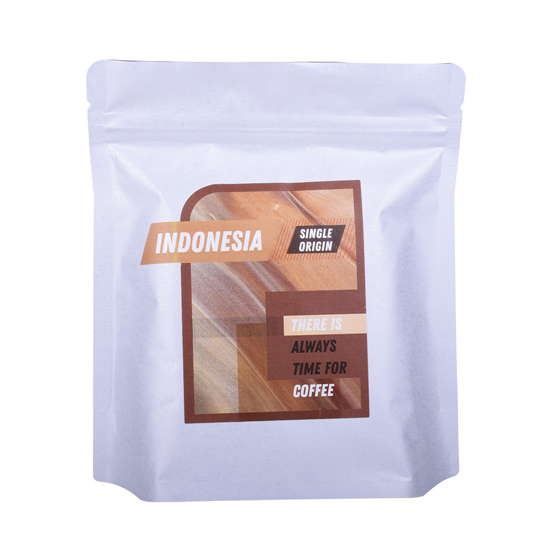 Biodegradable Stand Up Pouch Coffee Bags con cremallera abierta fácil