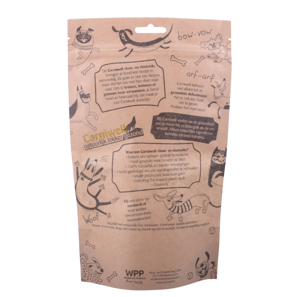 Bolsa de empaquetado de convites para animales compostables respetuosos con el medio ambiente que se pueden volver a sellar Doypack