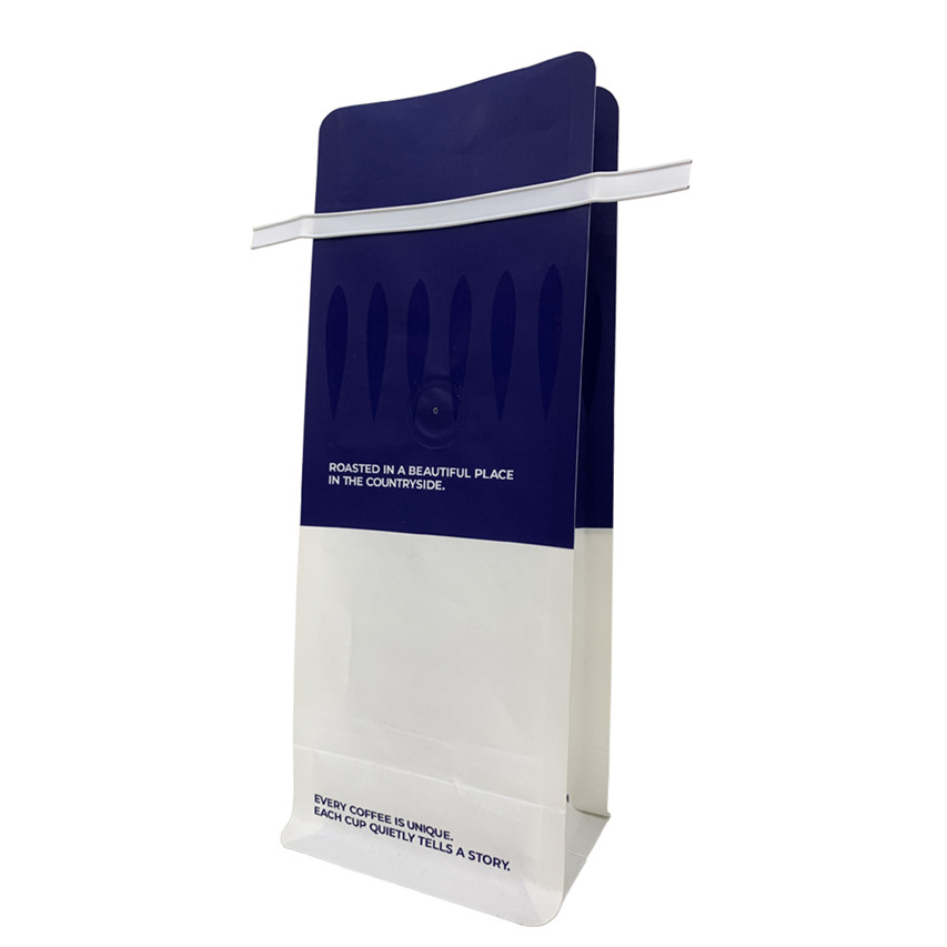Diferencia de lámina de logotipo personalizada entre bolsas de papel biodegradables y degradables con bolsas de café de fondo plano de estaño