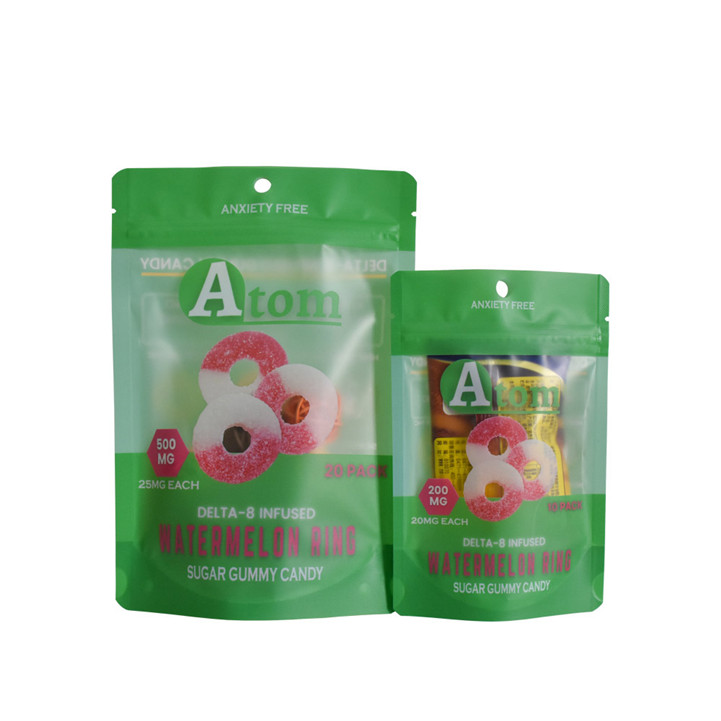 Logotipo personalizado acabado mate polvileno renovable bolsas de dulces sellado envoltura de dulces