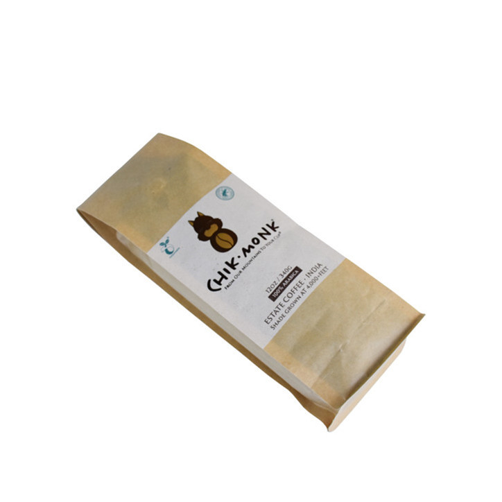Impresión mate K-SEAL Flat Bottom Tin Tit Biodegradable Packaging 4 oz Bolsa de café