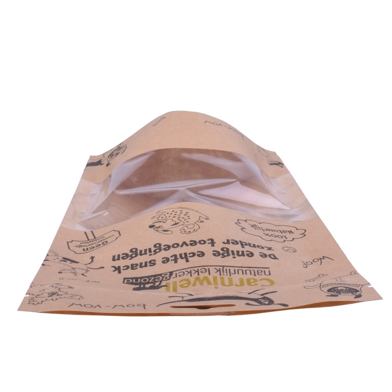 Material laminado Sellado de calefacción Alimento de mascota Brown Kraft Paper Bold