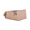 Logotipo personalizado Ziplock Flat Bottom Kraft Paper Bag Bag al por mayor