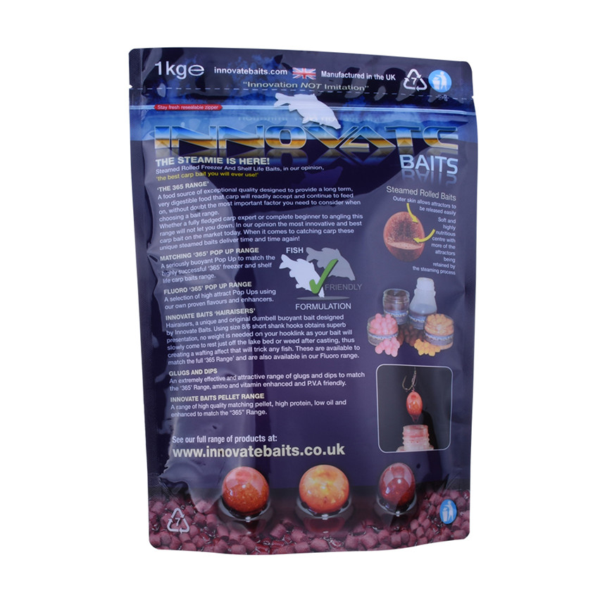 Bolsas de pescado de pie de excelente calidad Baits Eco Plastic personalizar al por mayor