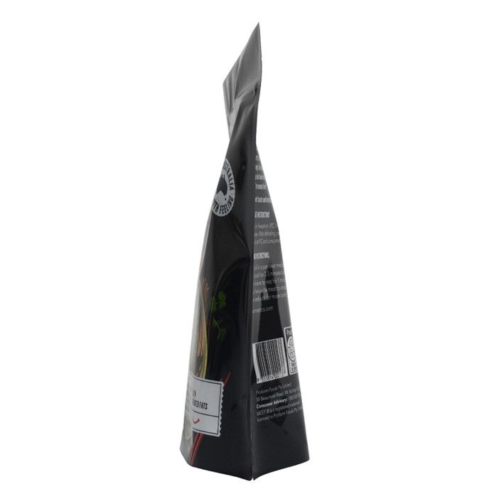 Bolsa negra compostable con bloqueo de cremallera al por mayor de impresión personalizada
