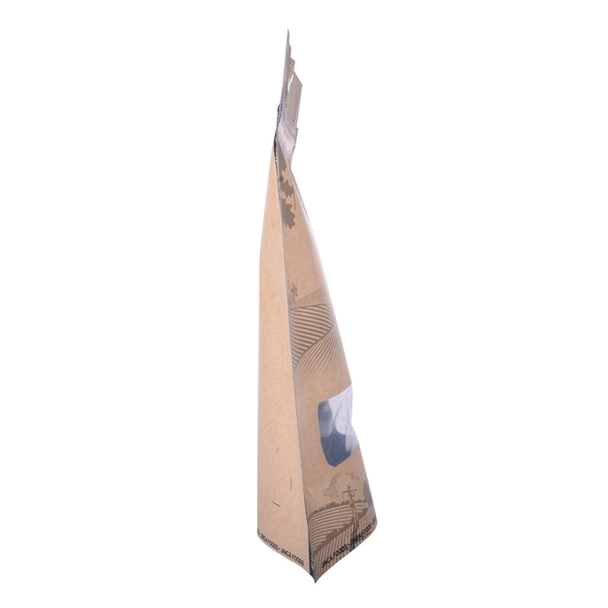 Design de diseño personalizado de bajo precio Embalaje de papel Kraft para bocadillos