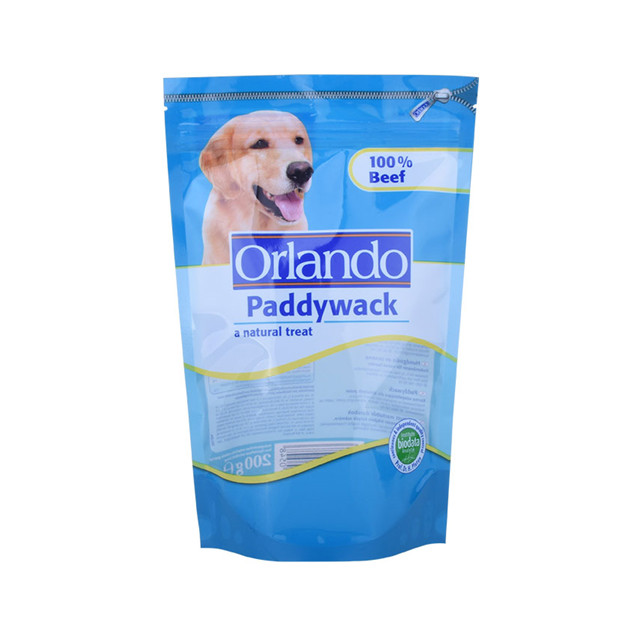 Bolsa de cremallera totalmente reciclable de excelente calidad para alimentos para mascotas
