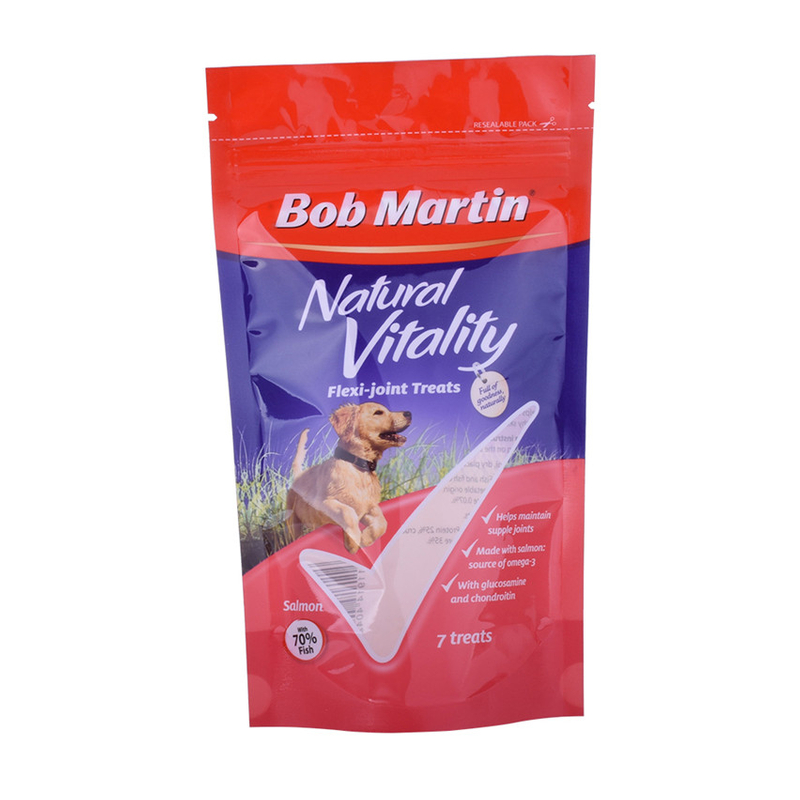 Bolsa de comida para mascotas de plástico de impresión de colores ecológicos