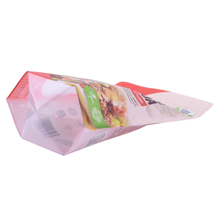 Bolsa de bolsa de comida de foca de calor personalizada laminada con ventana ovalada