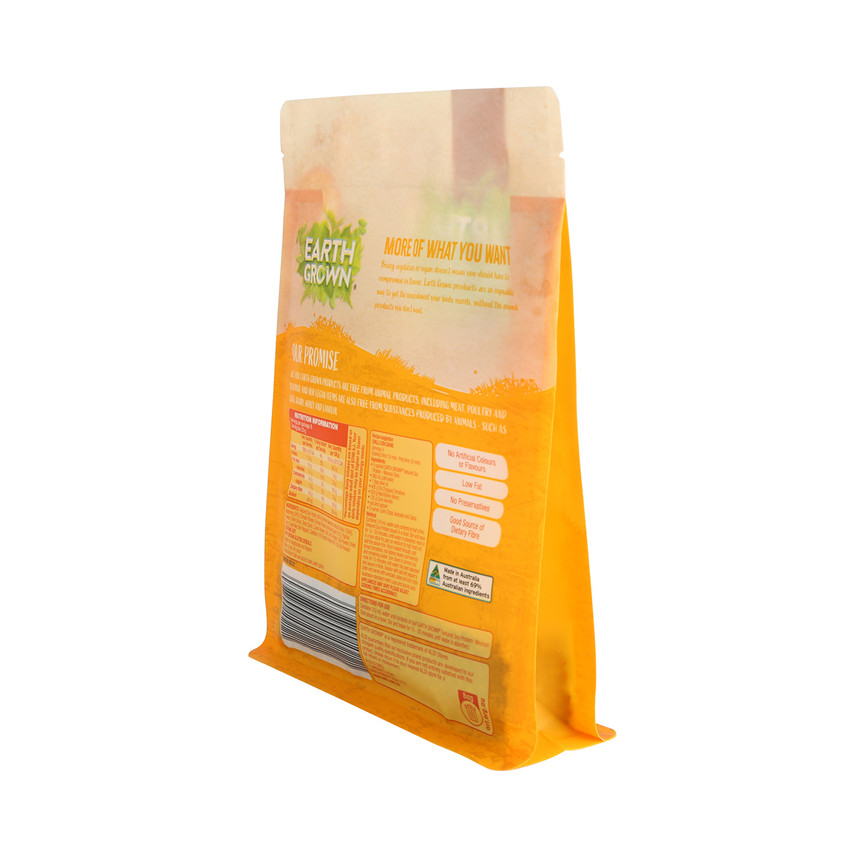 Bolsas de comida plana de fondo plano compostable biodegradable