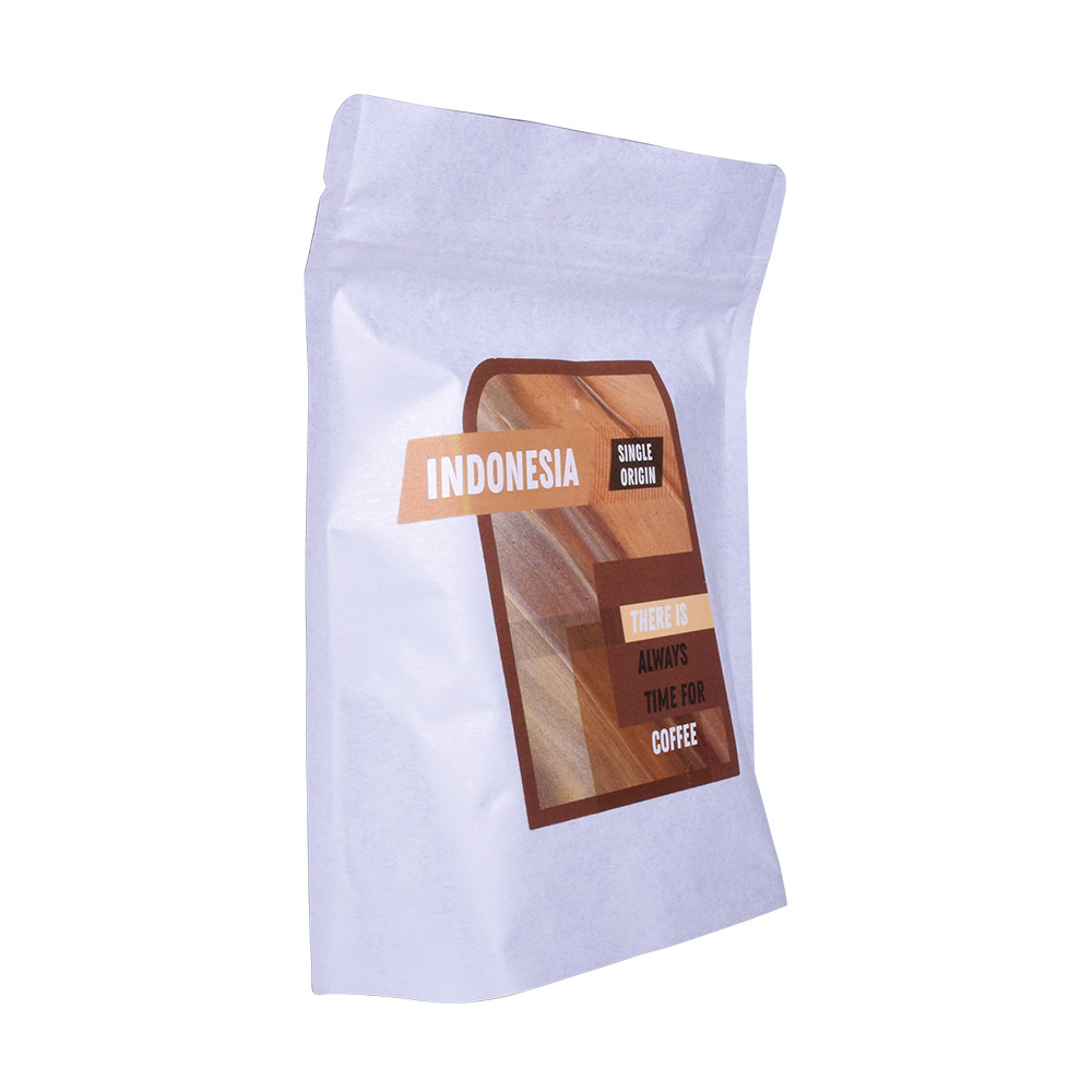 Biodegradable Stand Up Pouch Coffee Bags con cremallera abierta fácil