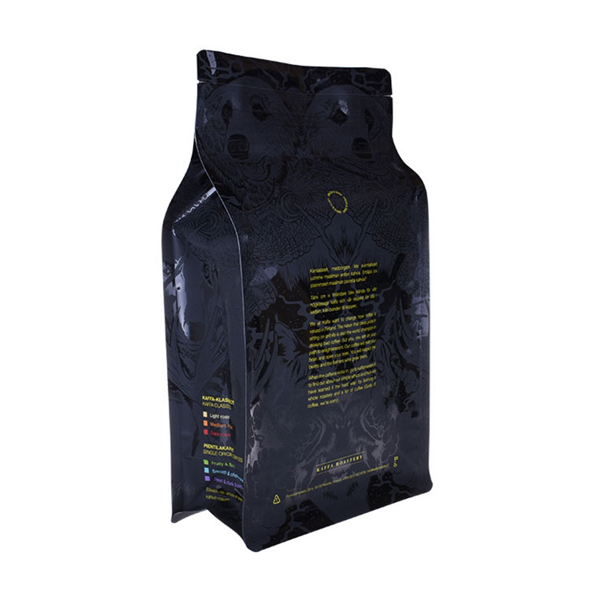 Bolsa de plástico de café con cremallera con buena barrera