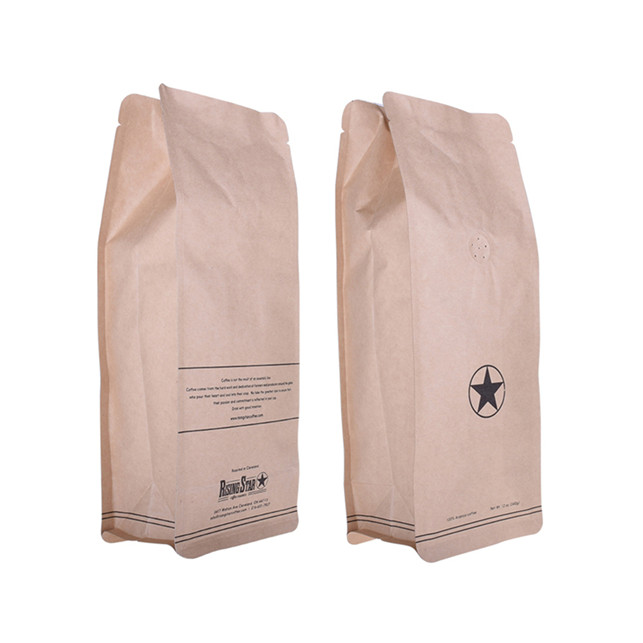 Envoltura orgánica de bolsa de base biológica de café de 1 libra con vavle compostable