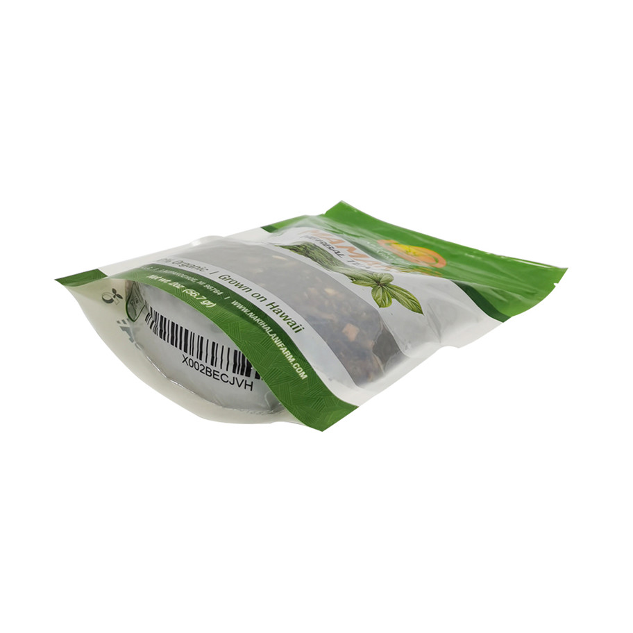 Suministros de envasado de bolsas de té de Zipper UV Spot Compostibles