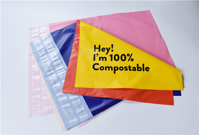 Envase postal de los fabricantes que empaqueta la bolsa de PLA de base biológica para expreso